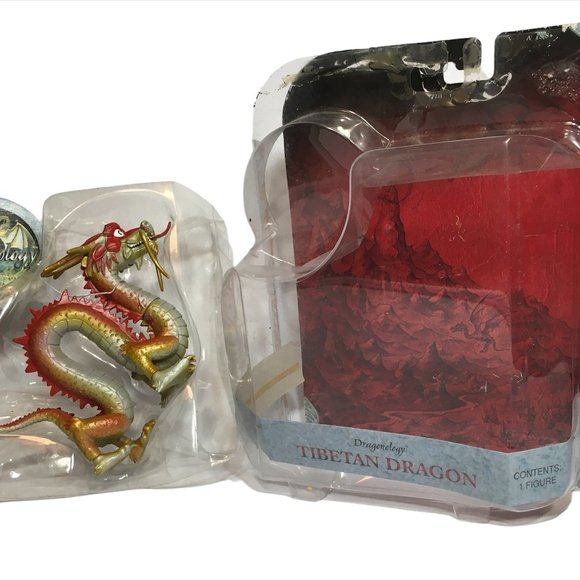 TIBETAN DRAGON Dragonology Series Figure Sababa Toys 8" inch Red Jointed VHTF - Picture 2 of 12